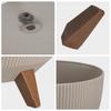 KADAX Blumentopf Übertopf mit Füßen Einsatz Pflanzgefäß 24cm Beige Schale Rund