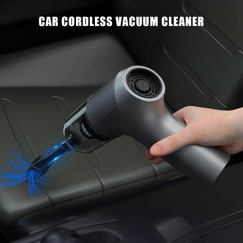 2 in 1 Cordless Mini Vacuum Cleaner 13000Pa Vacuuming & Blowing Handheld Vacuum Cleaner with 4 Suction Nozzles + 2 Brushes Parts