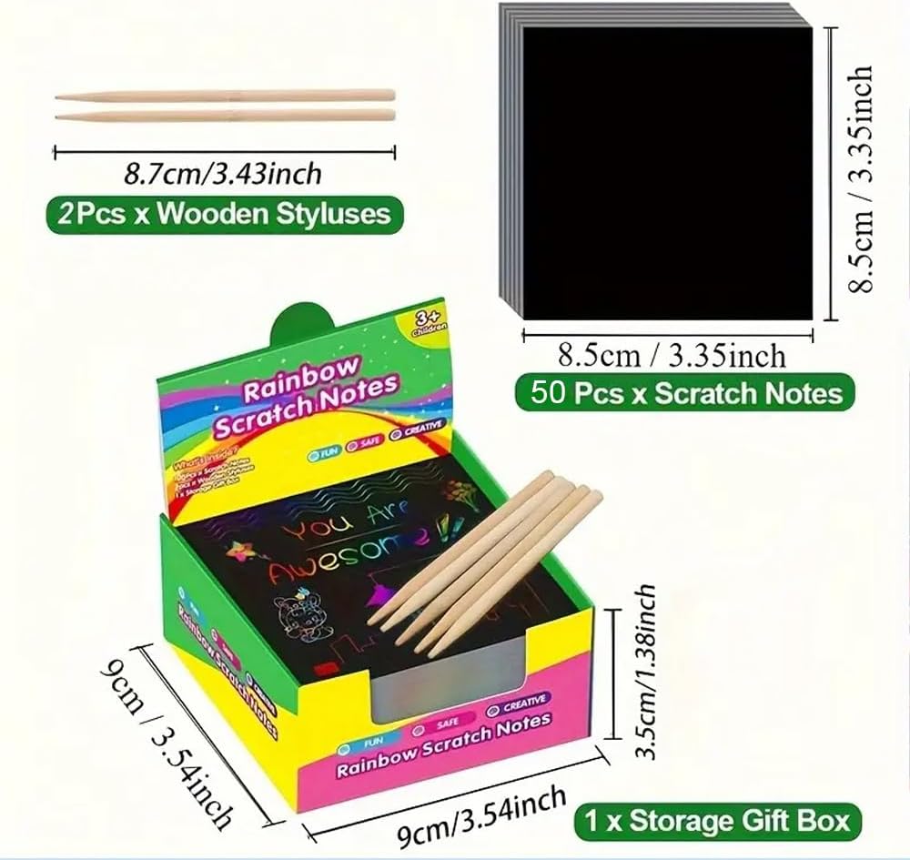 

Toys Cards Dazzling Scratch Painting Parent Child Interactive Note Handmade Painting