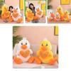 Adorable Cartoon Heart-shaped Duck Plush Pillow Cute Yellow And White Stuffed Toy