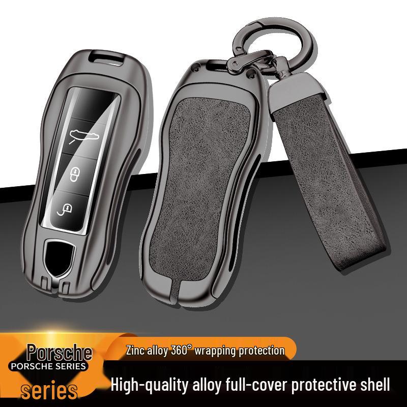 Porsche Sleuteletui Cover voor Cayenne, Panamera, 911, Taycan met Heren Gesp