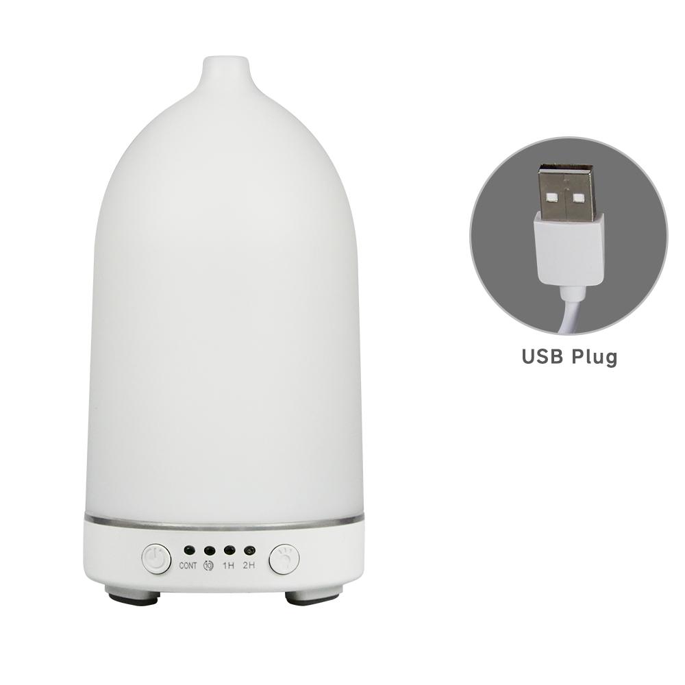 USB Aroma Diffuser 100ml Desktop Ultrasonic Air Humidifier with Colorful Night Light, Timing Function, Quiet for Home, Office