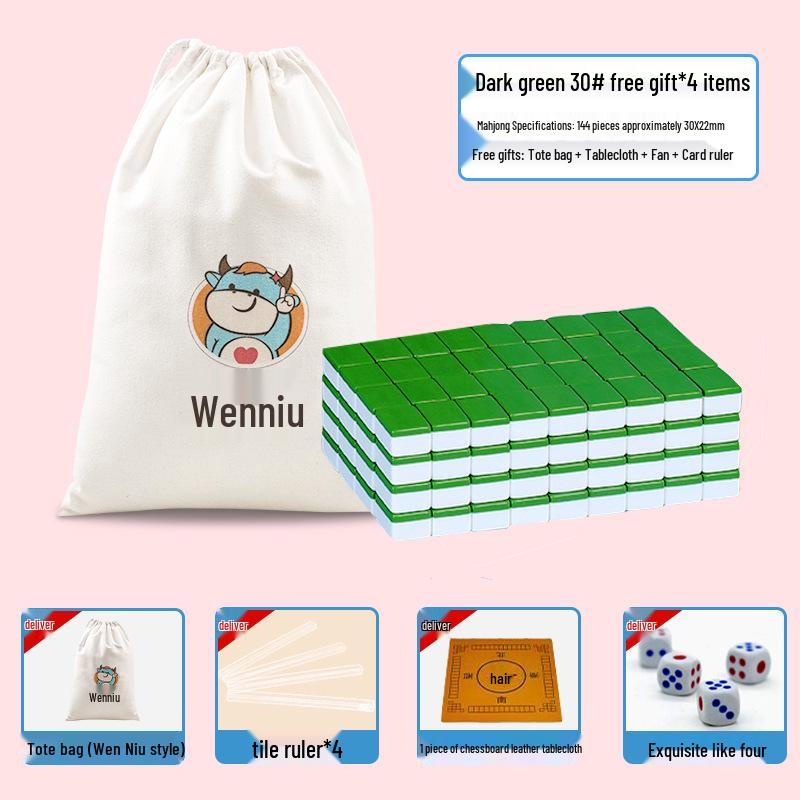 Portable Mini Mahjong Set - Compact Travel and Dorm Use
