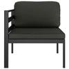 VidaXL Canapé d'angle sectionnel avec coussins Aluminium Anthracite
