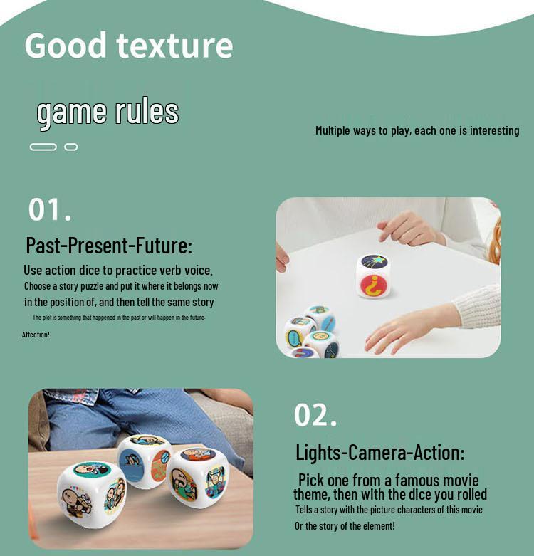 Storytelling Dice Game: Creative and Educational Interactive Board Game for Parent-Child Fun