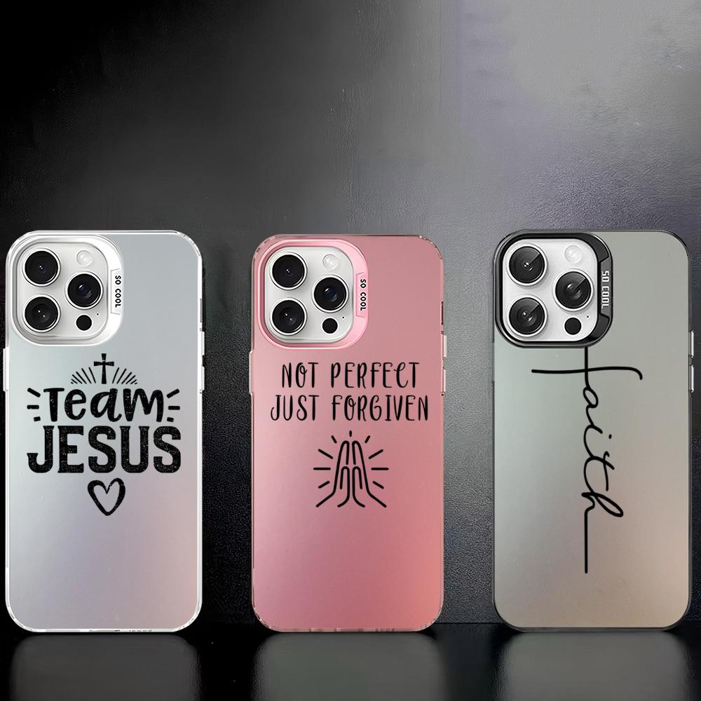Faith Christian Religious Jesus Phone Case For iPhone 16 15 14 13 12 11 Pro Max X XR XSMAX 8 7 Plus Matte Shockproof Back Cover