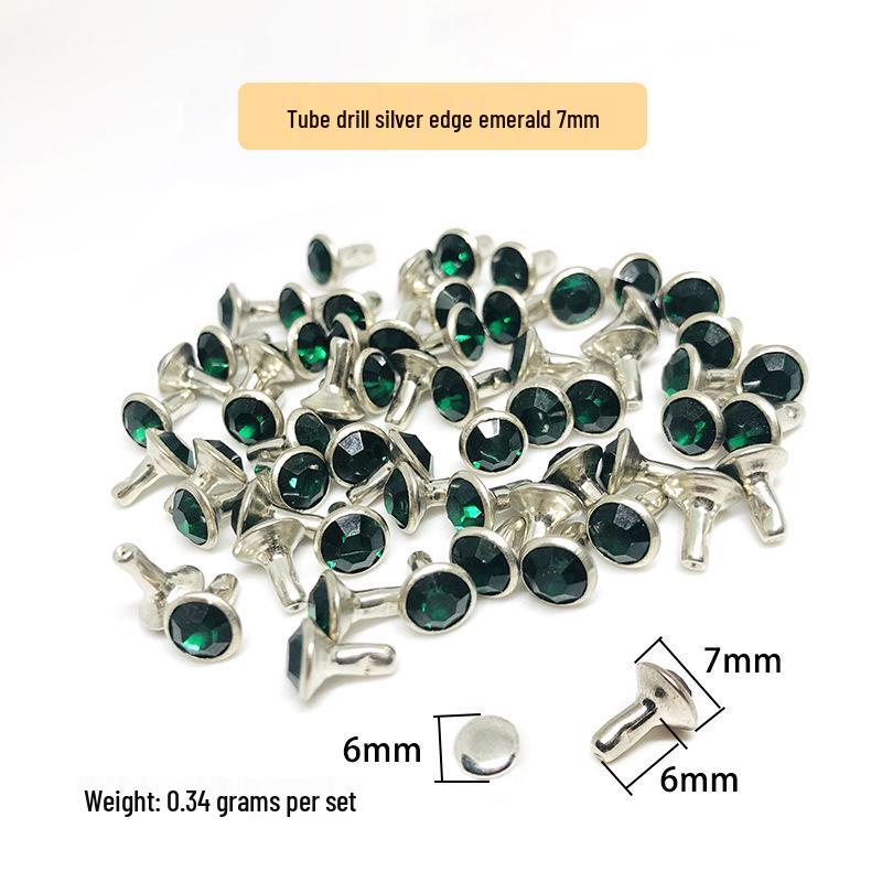 Spot Sale: Multi-Faceted Rivet with Rhinestones for Clothing, Bags, and Accessories - Pointed Bottom Glass Crystal Decor