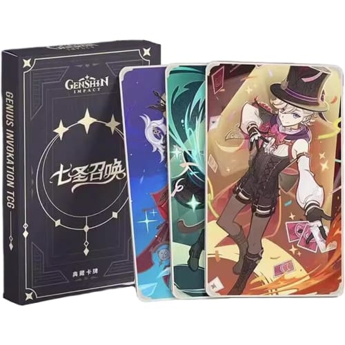 Seven Saints Summon Card, Genshin Impact Yuanjun, Latest Version 4.4, Full Character Card, 66/31 Cards, Flax, Sweet Rain, Keqing, Walnut, Clay Sauce,