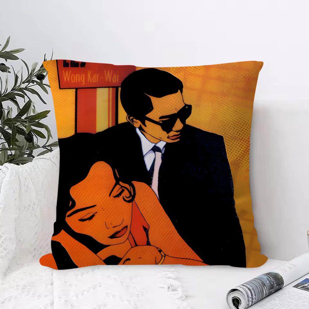 In the Mood for Love Cushion Cover Piece Short Plush Pillowcase Soft and Washable Mostly Used for Sofa Car