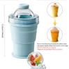 2-in-1 Collapsible Silicone Ice Ball Cup Reusable Portable Ice Sphere Mold with Straw Lid for Coffee Juice Drinks