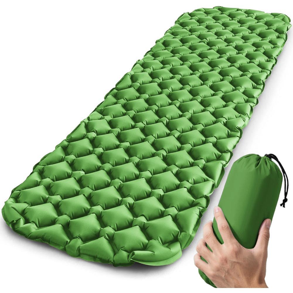 Outdoor Sleeping Pad Camping Inflatable Mattress Ultralight Air Cushion Travel Mat Folding Bed No Headrest For Travel Hiking