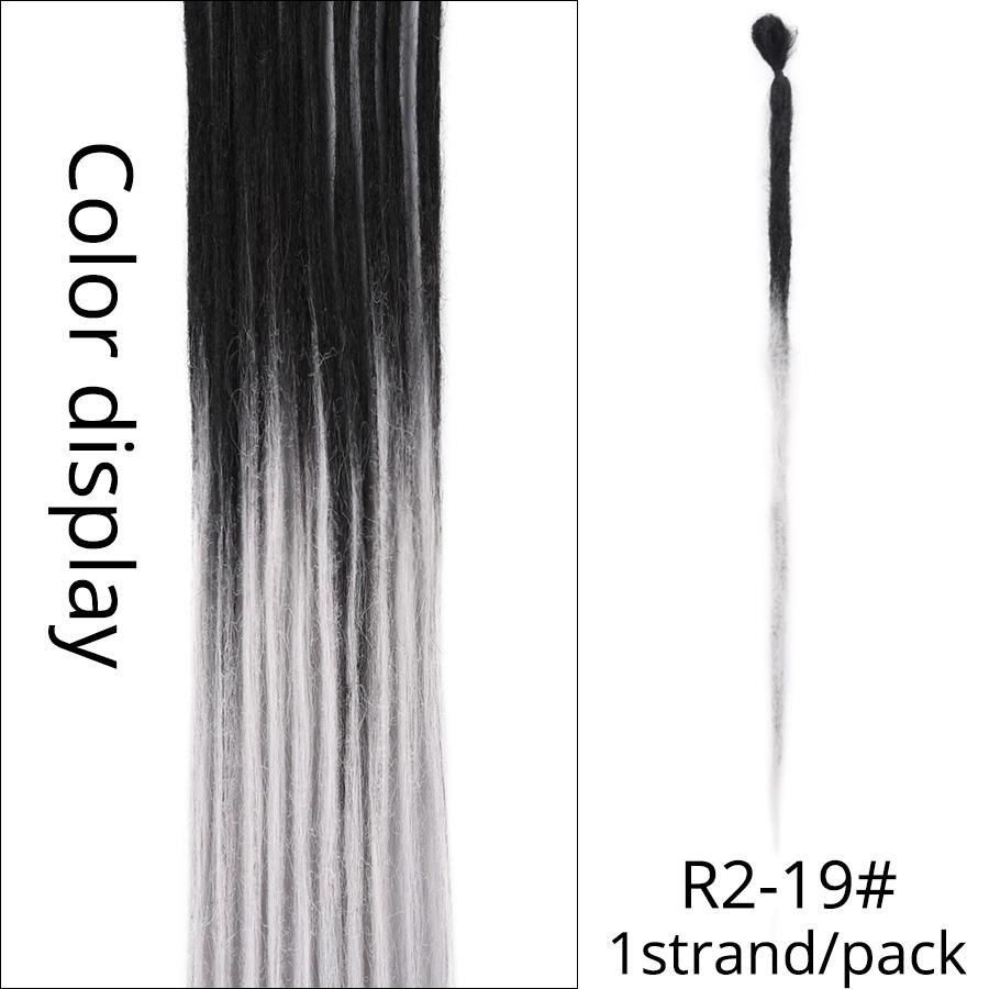 Estensioni Dreadlock fatte a mano al 100% Moda Reggae Capelli 20 pollici Morbidi Dreadlock all'uncinetto Trecce Capelli Ombre Colore 5 Pz / lotto
