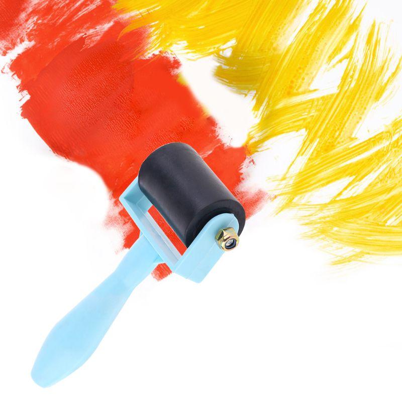 2 Pcs Rubber Roller with Plastic Grip Handle for Anti Skid Tape Construction Tools Print and Stamping Tools