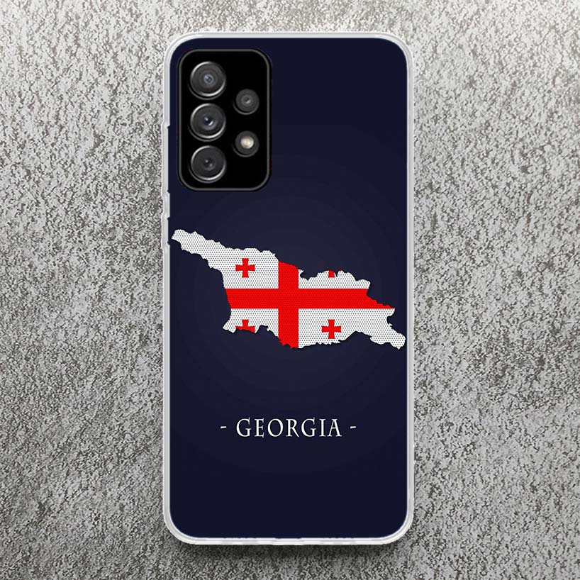 Georgia Flag Phone Case For Samsung Galaxy A52 A42 A32 A22 A12 A02S A51 A50 A71 A70 A41 A31 A21S A30S A20S A40 A30 A20E A10