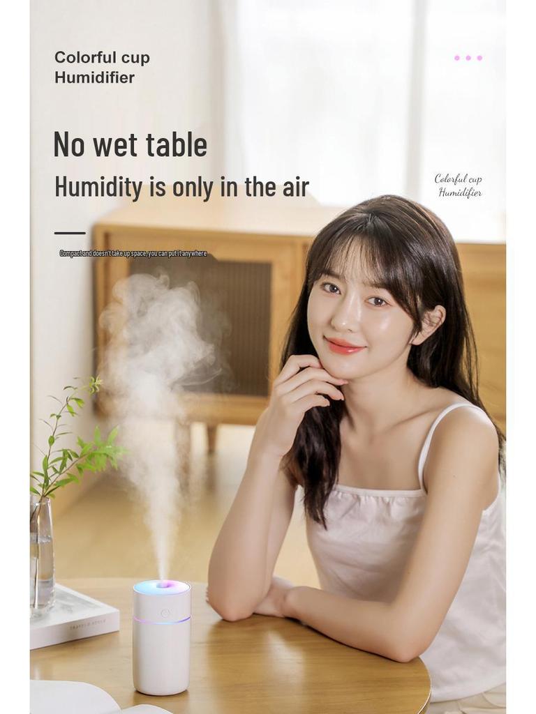 Rechargeable Mini Colorful Cup Humidifier for Home & Car Aromatherapy