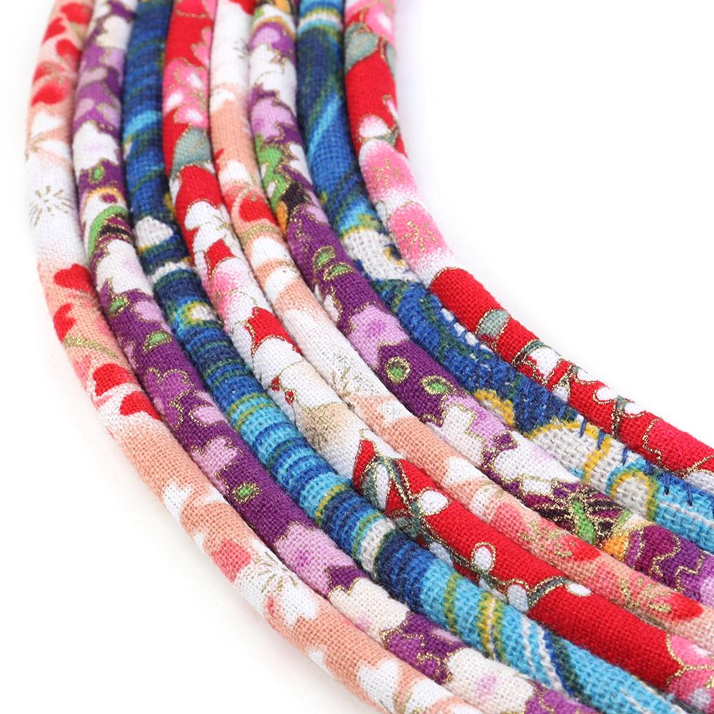 5Yards 6mm Round Cotton Cords Colorful Festive Ethnic Style Rope For Jewelry Making DIY Crafts Clothing Sewing Bracelet Supplies