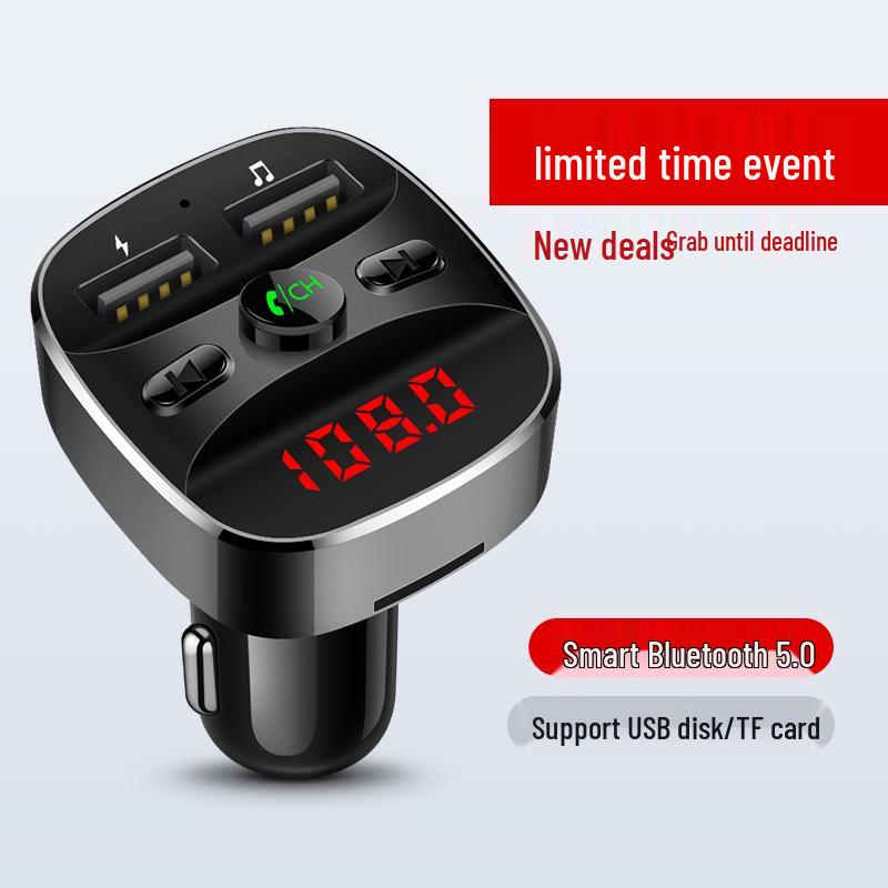

T25 Bluetooth Car MP3 Player & FM Transmitter with Hands-free Calling and Dual USB Charging