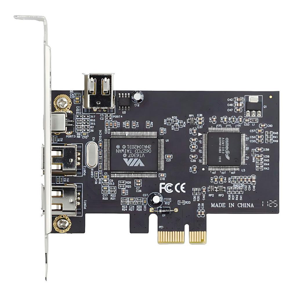 EP-053 IEEE 1394 to PCI-E Card 3x6Pin 1x4Pin Firewire 400 Adapter Card with Cable+Low Profile Bracket
