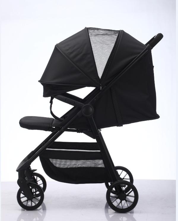 Passeggino leggero, ammortizzato e pieghevole per bambini fino a 3 anni, permette di sedersi o sdraiarsi, offre un'alta visibilità.