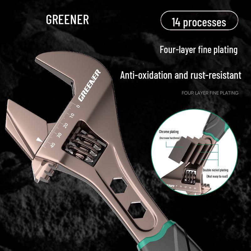 Green Forest Multi-Functional Adjustable Wrench - Universal Movable Tool for Pipes & Faucets