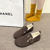 Fashion 2024 Women Minimalist Slip on Designer Baotou Lightweight Sandals Winter Fashion Warm Plush Cozy Home Slippers Shoes for Women
