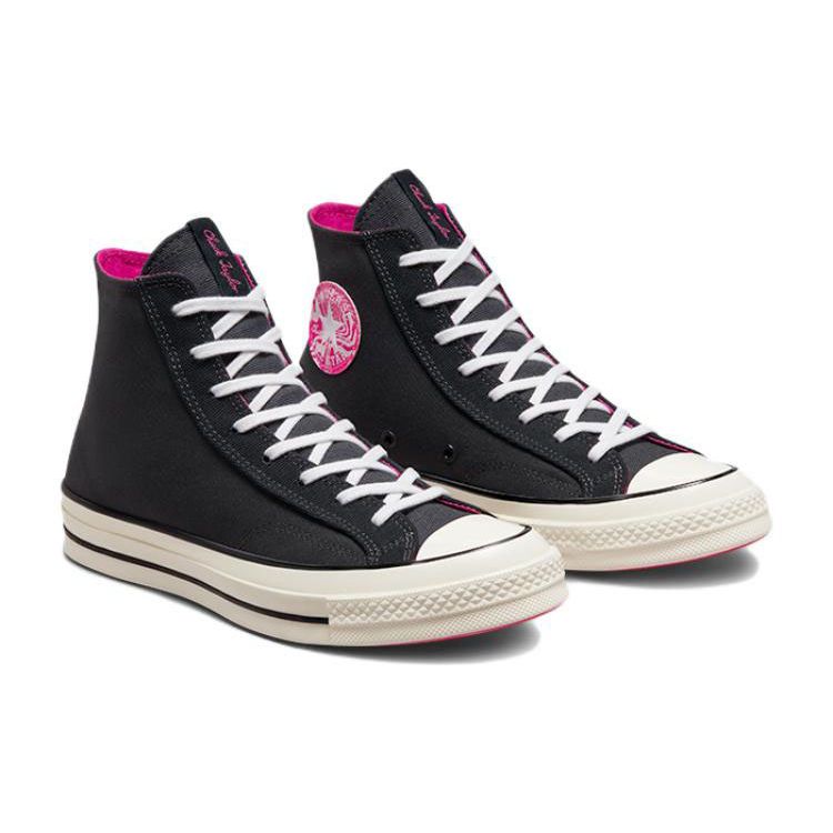 Converse Chuck 70 Trendy Lightweight Durable High-Top Canvas Shoes Unisex Sneakers Black Pink A00743C
