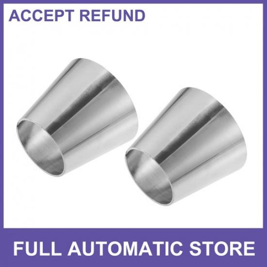 2pcs Car Mandrel Exhaust Bend Elbow Pipe 304 Stainless Steel 2  OD to 3  OD New
