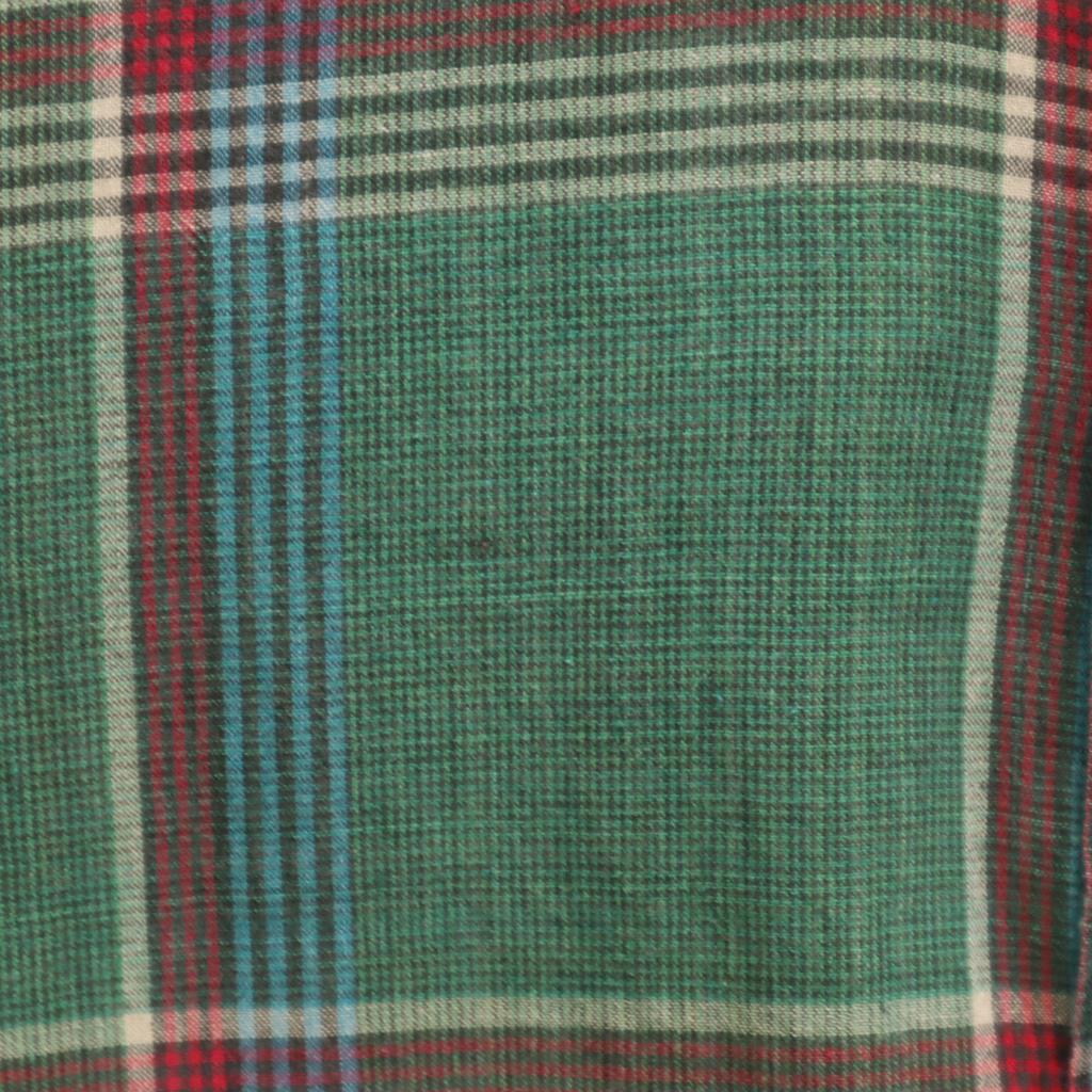 Country Traditionals by PENDLETON 90s Made In USA Old Check Pattern Five-quarter Sleeve Button Down Shirt Men's Used