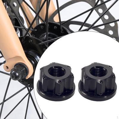 2 tuercas de eje de rueda de bicicleta M9 de aluminio 7075, para perno de brocheta de bicicleta, tuerca de tornillo para carretera y montaña