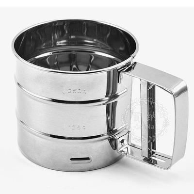 Stainless Steel Semi-Automatic Handheld Flour and Sugar Sifter Cup