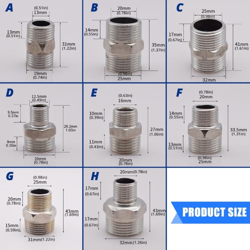 Bathroom Shower Extender Stainless Steel Shower Hose Extension Pipe Universal Hose Extender Coupler Plumbing Fittings