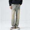 High Street Old Spring New Jeans Men's American Retro Straight-Line Slim Pants