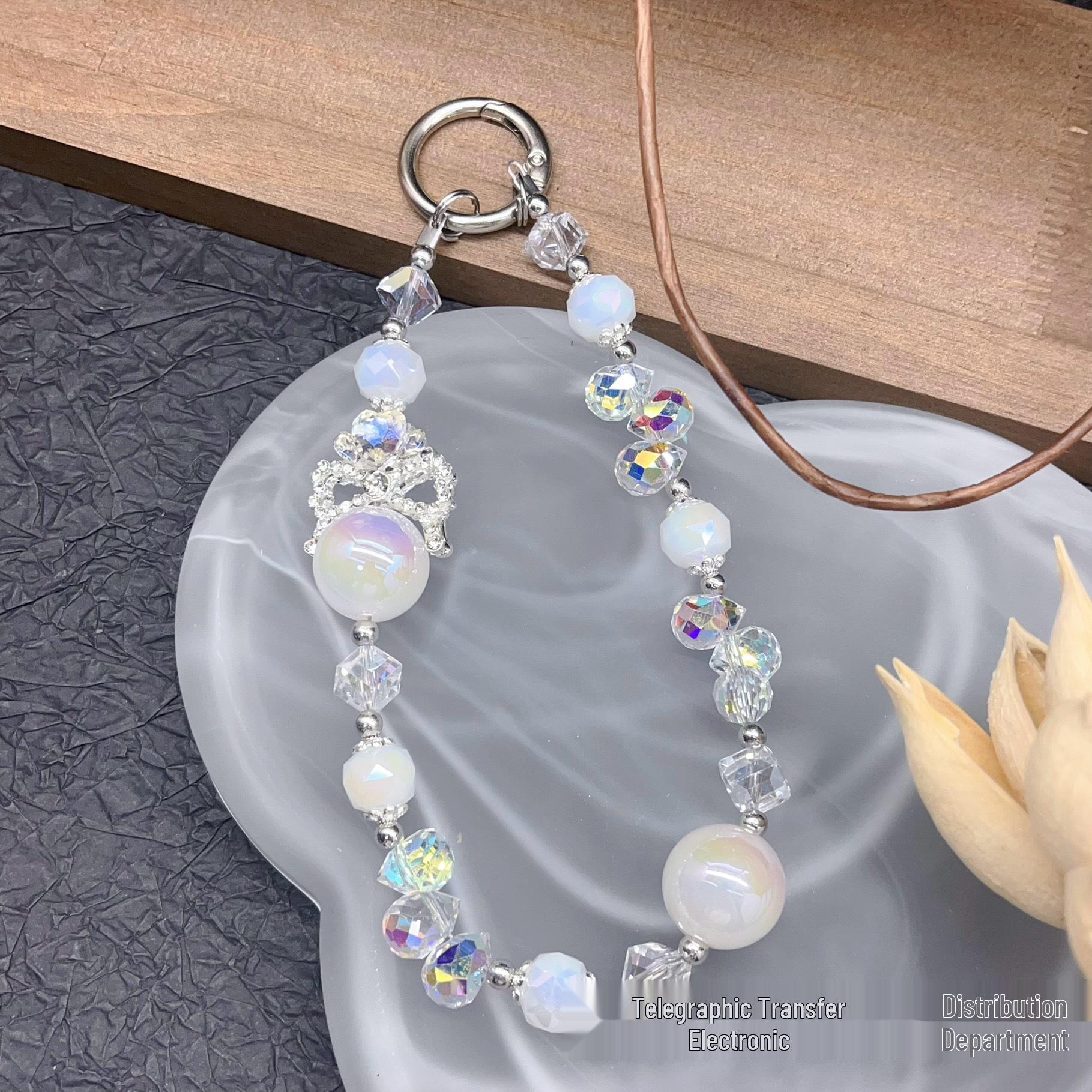 Кристальный Стразовый Корона Телефонный Шнурок и Брелок - Милый Шарм Аксессуар и Маленький Подарок