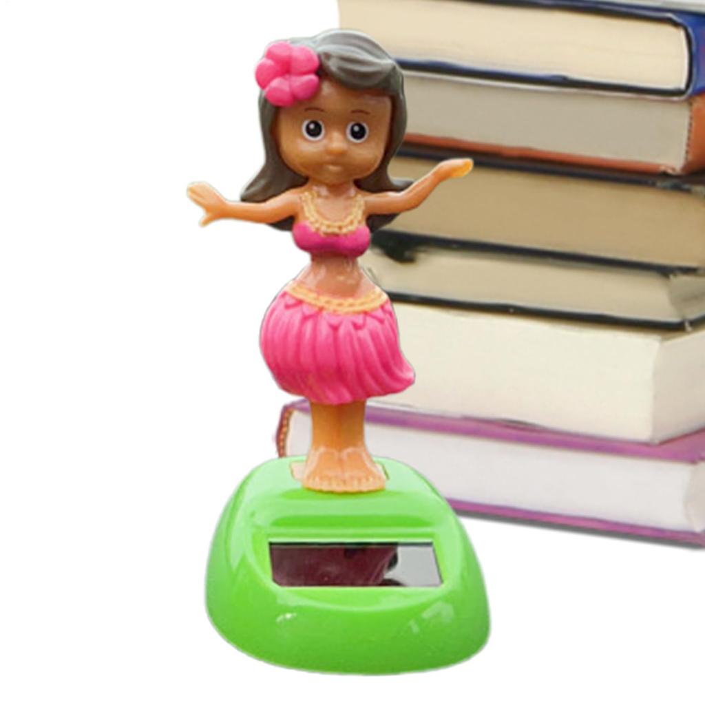 Car Dashboard Decoration - Wobbling Girl Dashboard Statue Solar Powered, Weatherproof Swinging Ornament Car Accessories for Birthday Holiday Gift