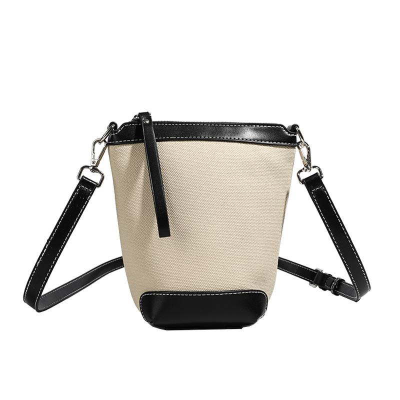 2025 New Versatile Fashion Messenger Women's Bag Canvas Bucket Bag Versatile Premium Light Small Bag Women's Bag