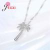 Exquisite Women 925 Sterling Silver Coconut Pendant Necklace For Party Accessory Fashion Cubic Zirconia Wedding Necklaces