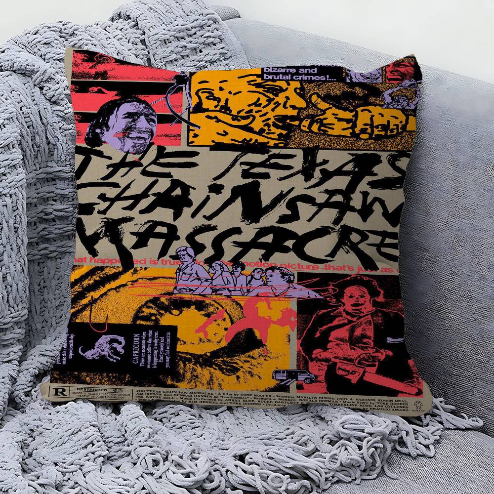 Movie T-Texas C-Chainsaw M-Massacre Pillow Cover Design cushion Cover decor Holiday Decorati