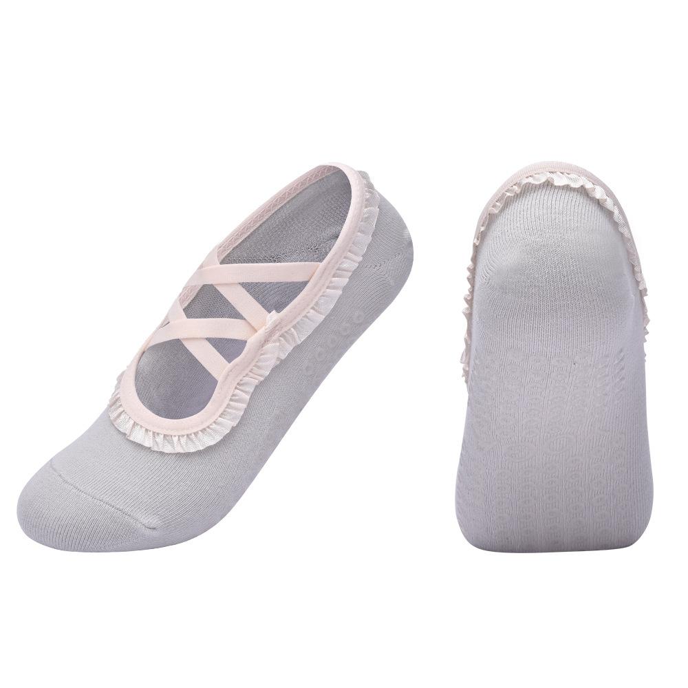 Ladies Cross Strap Yoga Socks Bottom Non-Slip Floor Dance Fitness Pilates