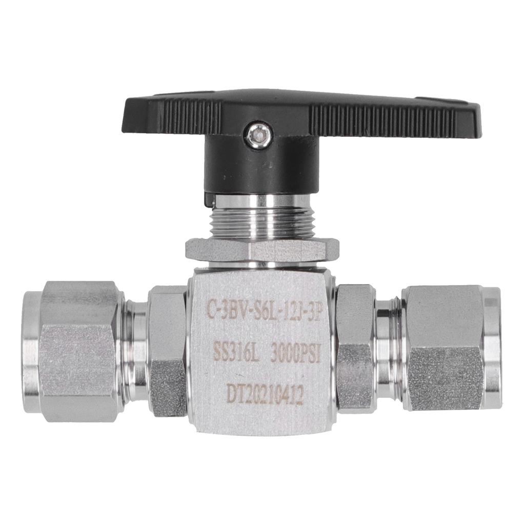 Ball Valve Stainless Steel 316L 3‑Piece Mini Female Replacement Switch Device 12mm