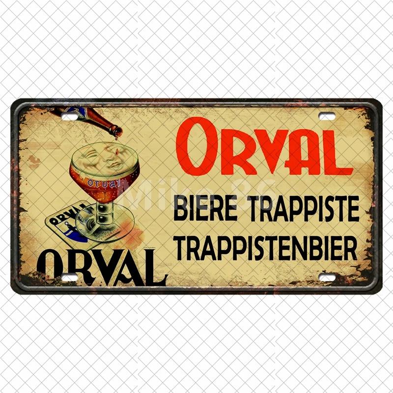 [ Mike86 ] Orval  Duvel Belgian Beer  Wine Painting Tin Poster Metal Sign Decoration DC-21 15*30 CM Home Decor