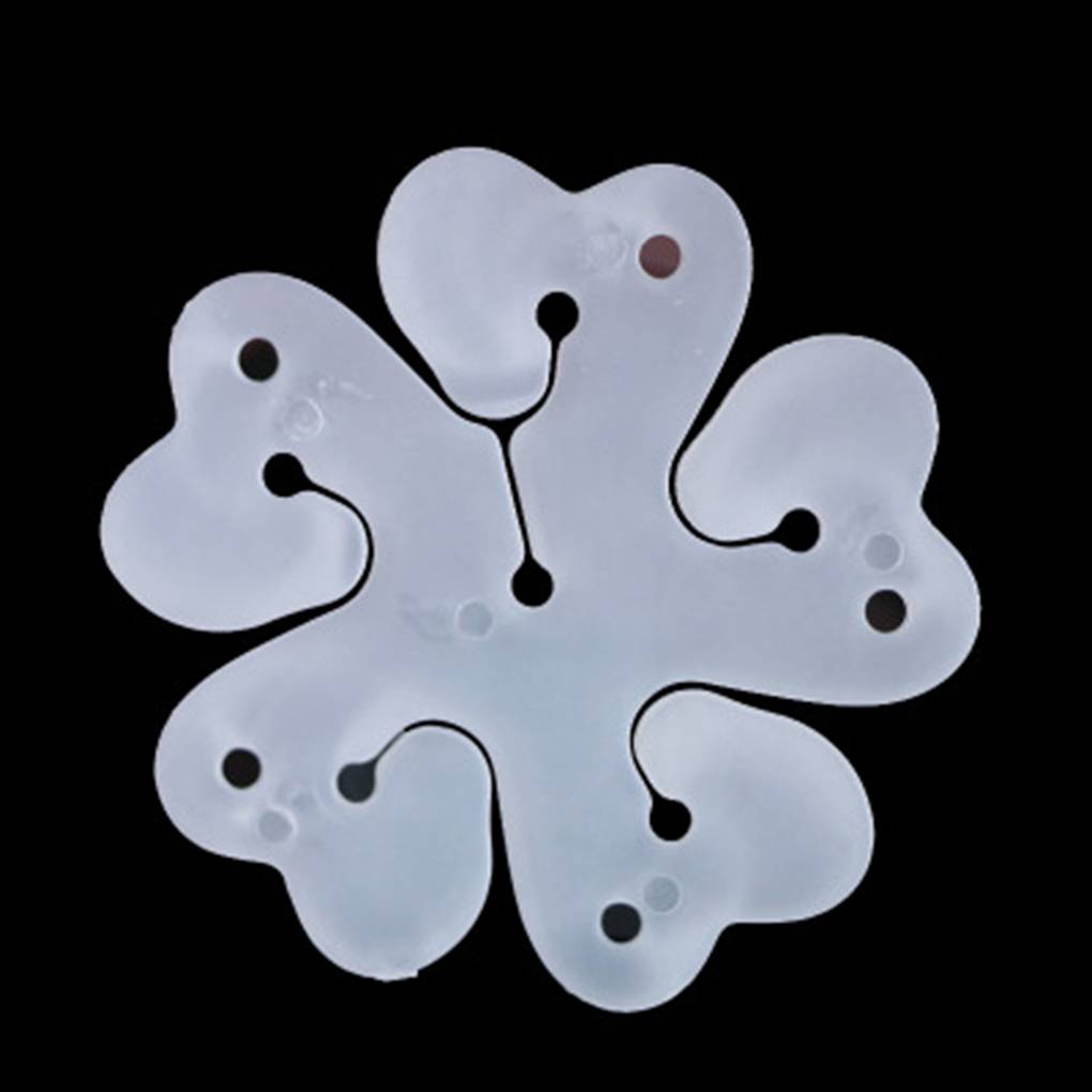 6PCS Air Balloon Plum Blossom Shape Fixed Clip Easy To Use Cute Airballoon Clamp Folder Party Supplier