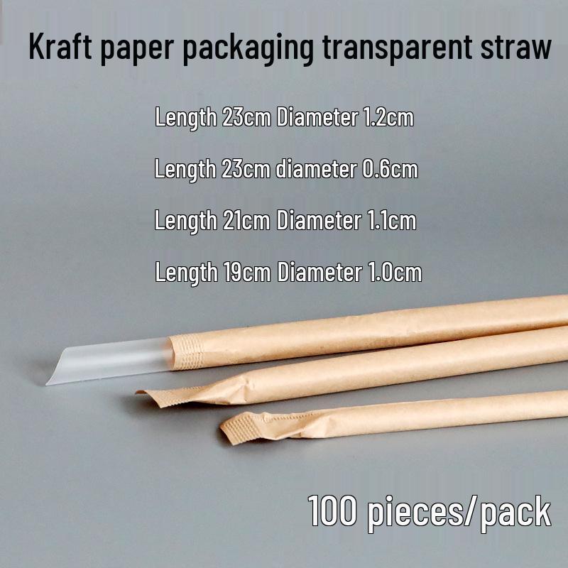 Individually Wrapped Biodegradable Black Straws for Hot Drinks - Thick & Thin, PLA, 2000 pcs.