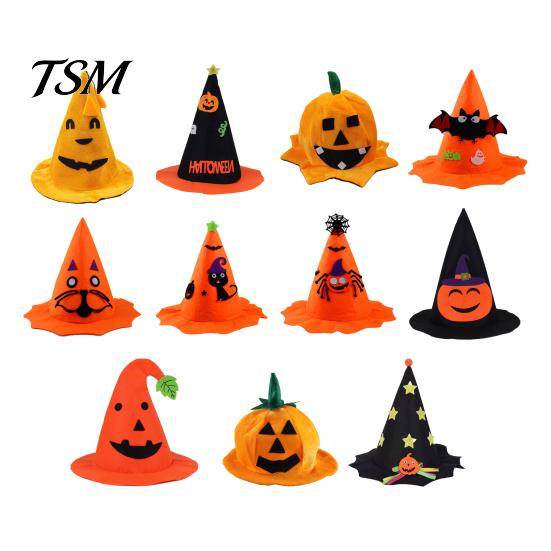 Haunted House Performance Props Halloween Pumpkin Hat for Kids Adults, Funny Plush Comfortable Breathable Festival Witch Party Costume, Cosplay, Stage