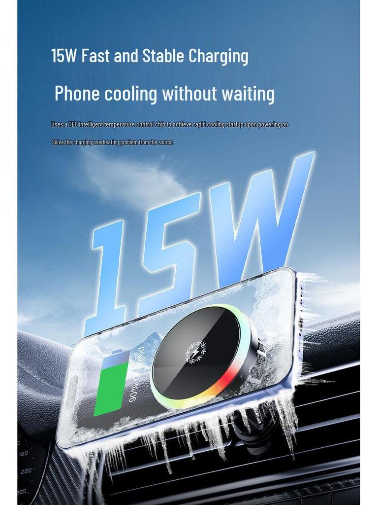 Magnetic Wireless Car Charger & Phone Holder for Apple & Samsung - Fast Charge Compatible