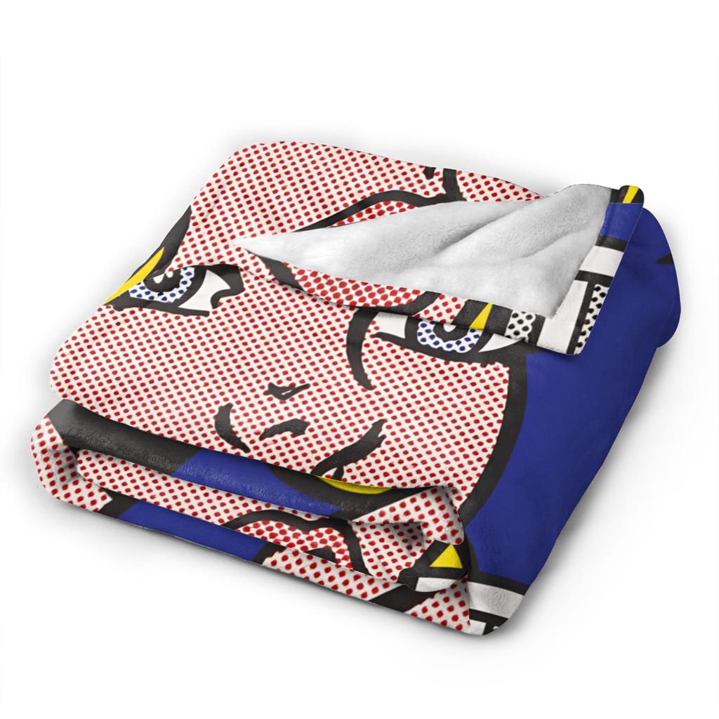 Roy Lichtenstein Pop Art Blanket Quality Warm Soft Throw Blanket Autumn Travel Office Bedroom Street Trend Bedspread