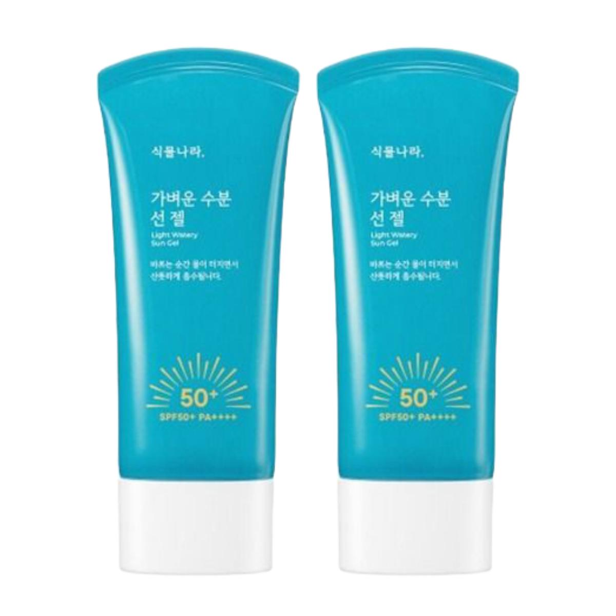 Shingmulnara Oxygen Water Light Sun Gel 60ml x 2ea Set, Weightless Hydration & Fresh Daily UV Protection
