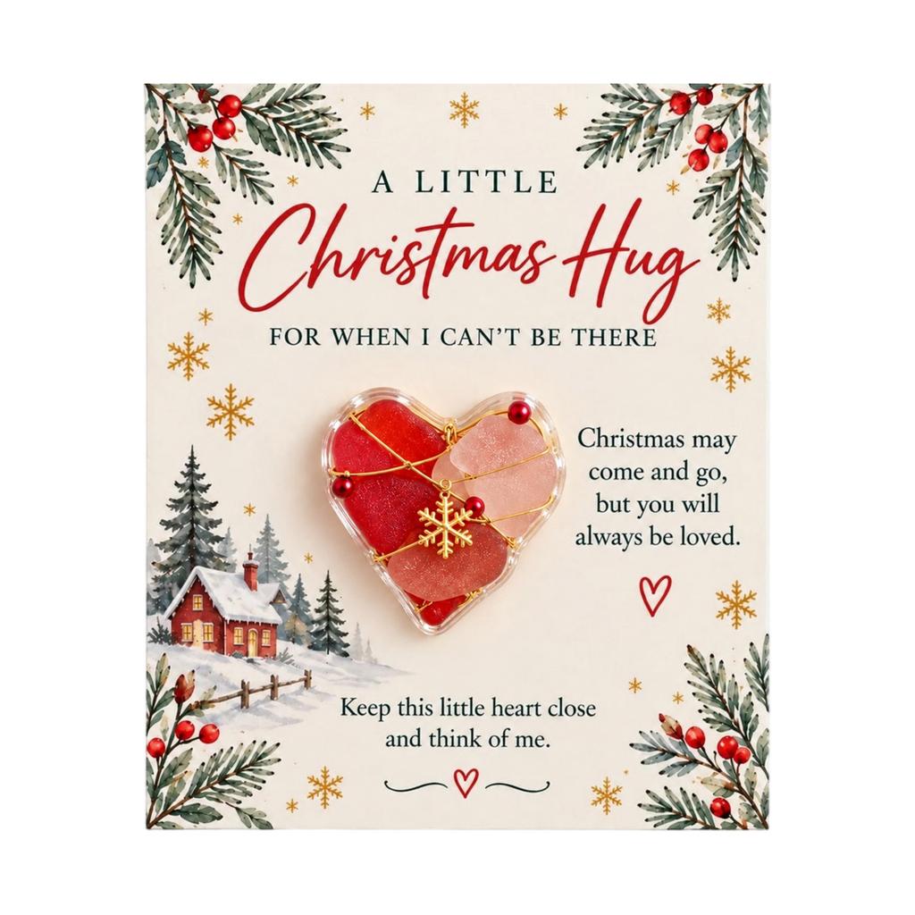 Weihnachts-Taschengeschenk mit aufmunternder Karte, kleines Feiertagsgeschenk für Weihnachten