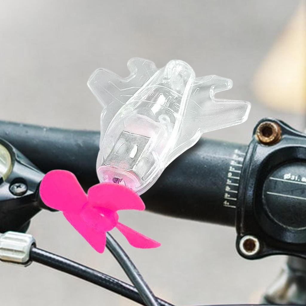 Motorcycle Propeller Bicycle Motorbike Handlebar Decoration Airplane Broken Wind Cycling Riding Accessories with LED Lights