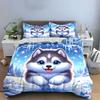 "Frosty Husky Wonderland Bliss" Bedding Sets Duvet Covers Pillowcases(1* Duvet Cover 2* Pillowcases Without Duvet Insert)