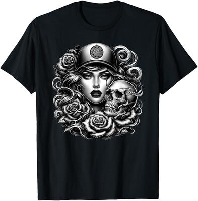 Chicano Mexikanische Straßenkultur Lowrider Schöne Frauen Unisex T-Shirt